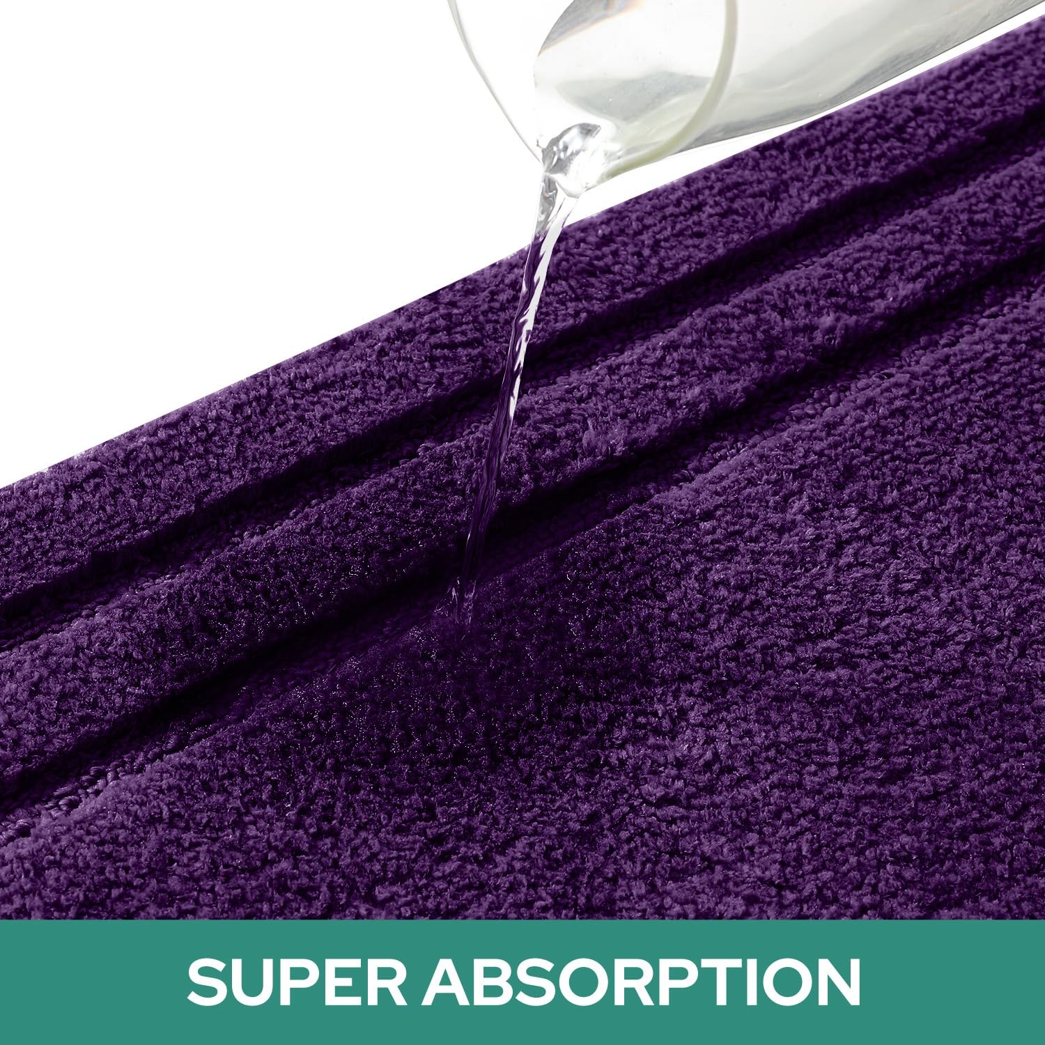 Bathroom Rugs Sets 3 Piece, Super Soft and Absorbent Non Slip Microfiber Toil…