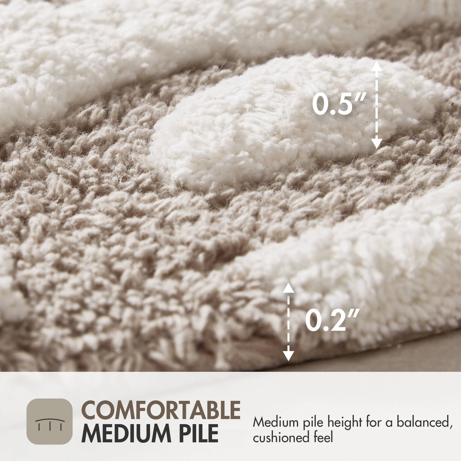 Madison Park Casablanca 100% Cotton Tufted Bathroom Rugs Luxurious Plush Meda…