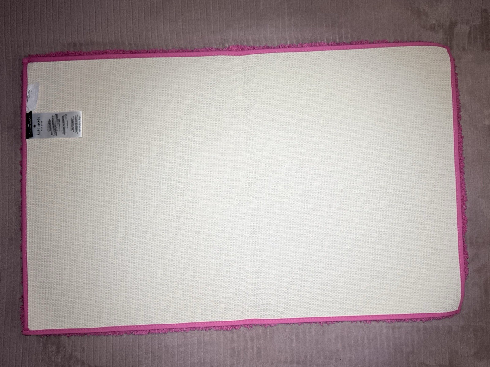 kate spade new york Pink Bath Rug Soft & Absorbent 100% Polyester 20 x 32 in