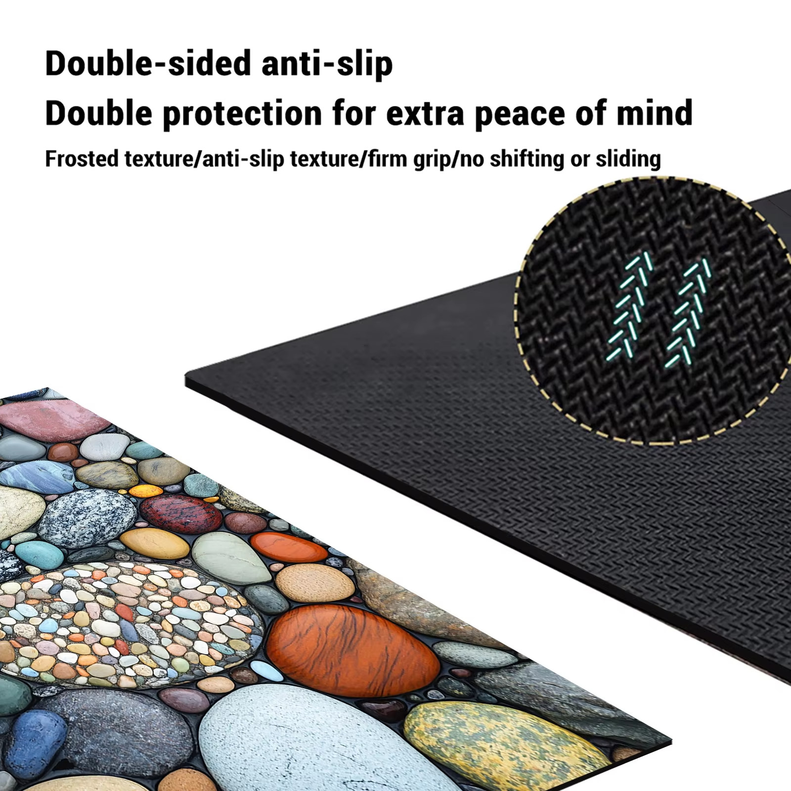 Diatomaceous Earth Stone Design Bathroom Non-Slip Fast Drying Soft Floor Mat