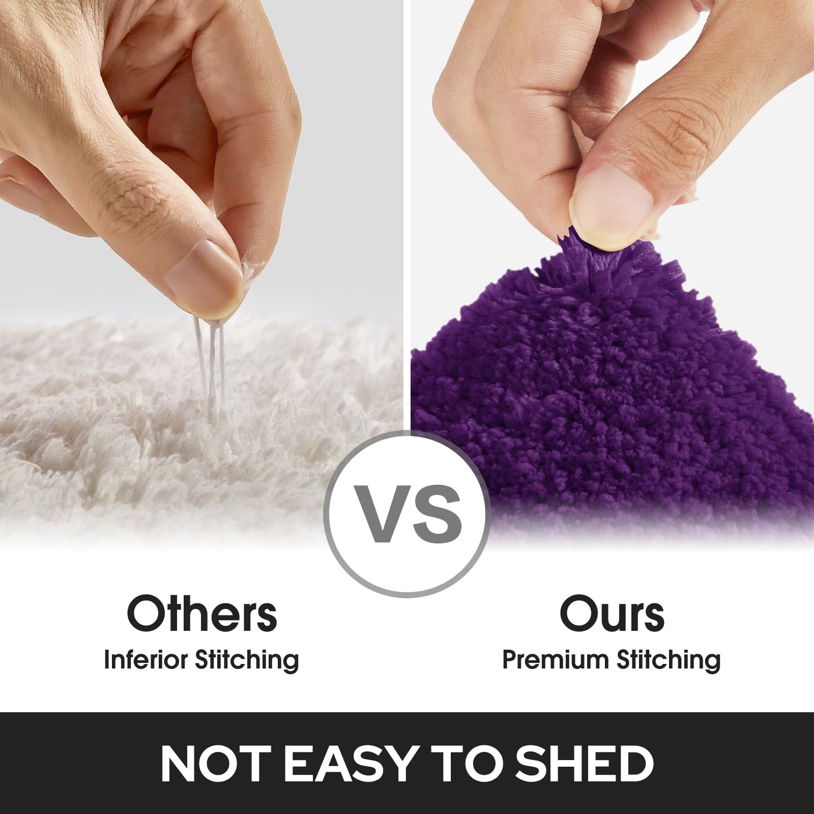 Bathroom Rugs Sets 2 Piece, Super Soft and Absorbent Non Slip Microfiber Mach…