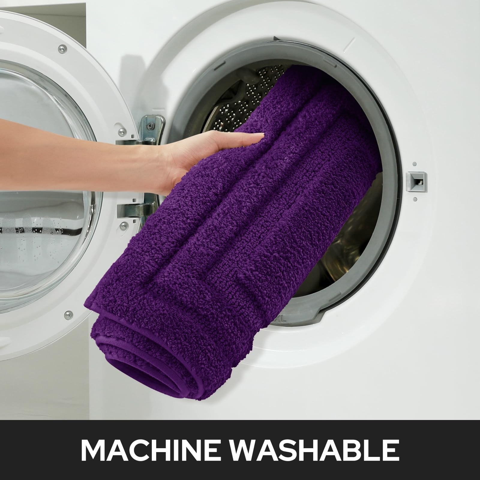 Bathroom Rugs Sets 2 Piece, Super Soft and Absorbent Non Slip Microfiber Mach…