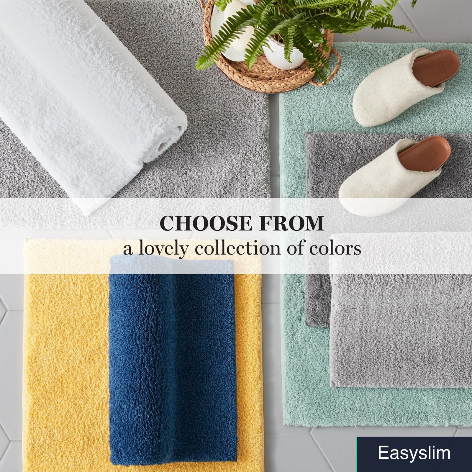 Bath Rug 21″ x 34″ Navy Blue Microfiber, Non-Slip, Plush, Washable