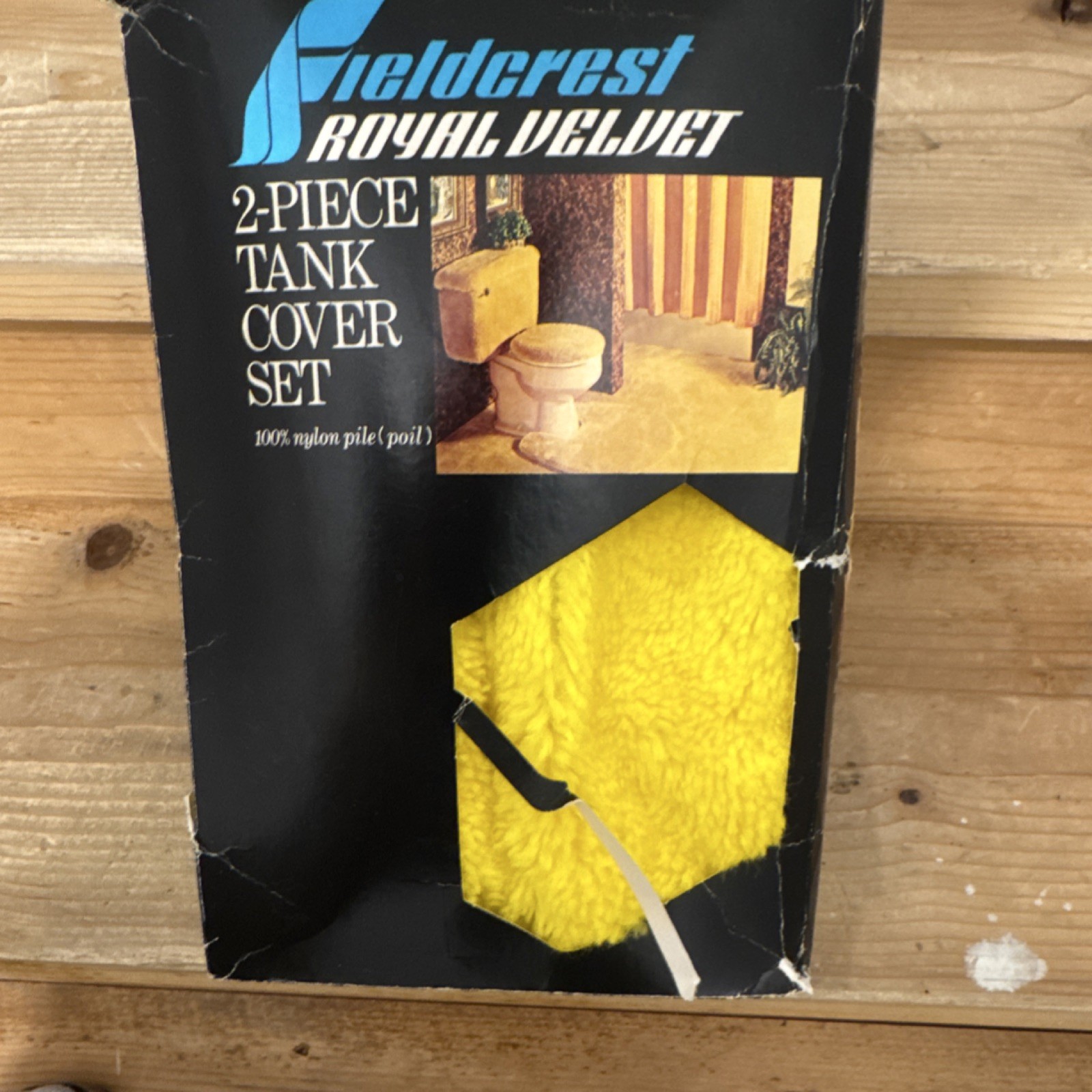 Fieldcrest Royal Velvet 2-Piece Yellow Nylon Solid Tank Cover Set Machine Wash