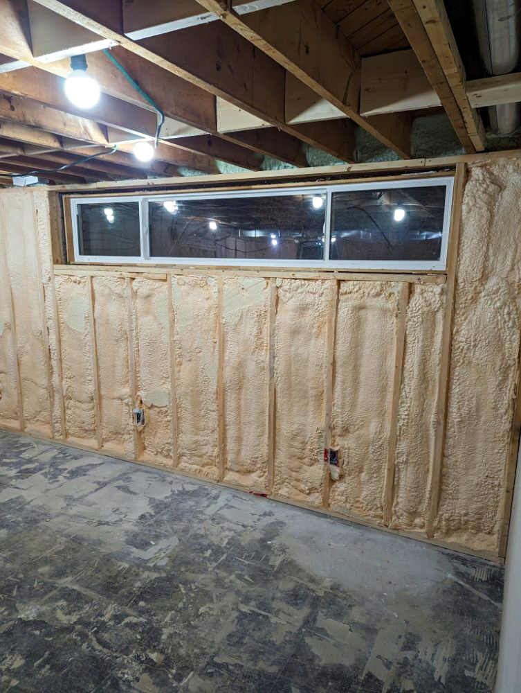 Basement SPF Insulation